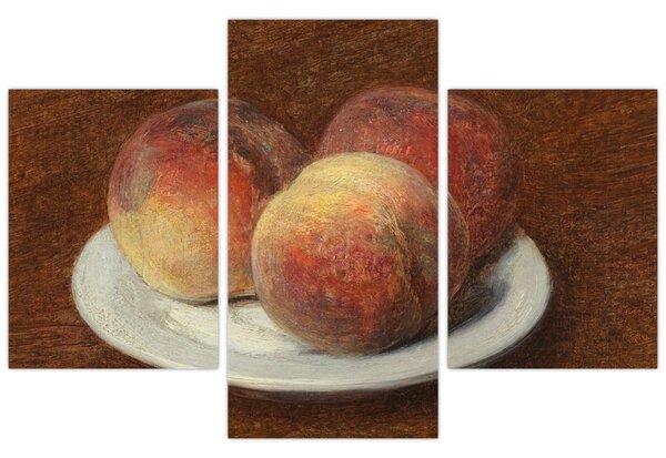 Kép - Henri Fantin-Latour, Three Peaches on a Plate, reprodukciók (90x60 cm)