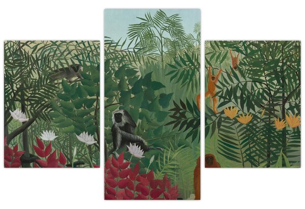 Kép - Henri Rousseau, Tropical Forest with Monkeys, reprodukciók (90x60 cm)
