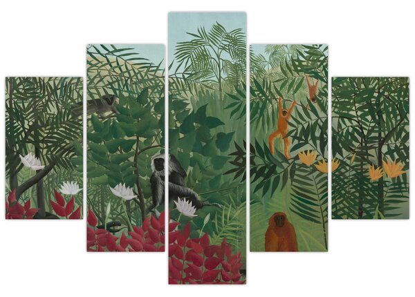 Kép - Henri Rousseau, Tropical Forest with Monkeys, reprodukciók (150x105 cm)