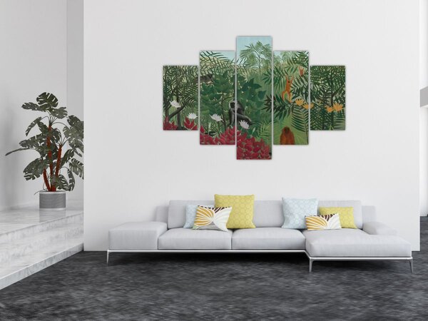 Kép - Henri Rousseau, Tropical Forest with Monkeys, reprodukciók (150x105 cm)