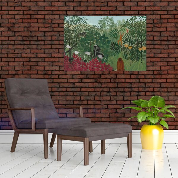 Kép - Henri Rousseau, Tropical Forest with Monkeys, reprodukciók (90x60 cm)