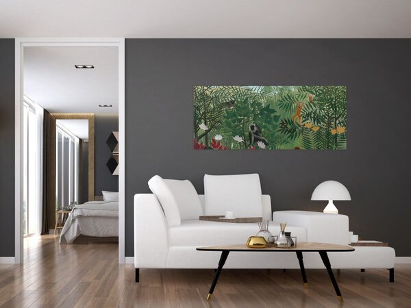 Kép - Henri Rousseau, Tropical Forest with Monkeys, reprodukciók (120x50 cm)