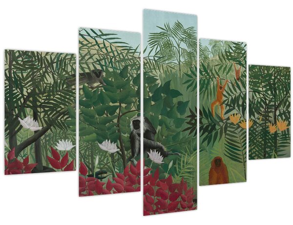 Kép - Henri Rousseau, Tropical Forest with Monkeys, reprodukciók (150x105 cm)