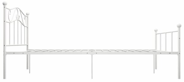 VidaXL Fehér Fém Ágykeret - 120x200 cm