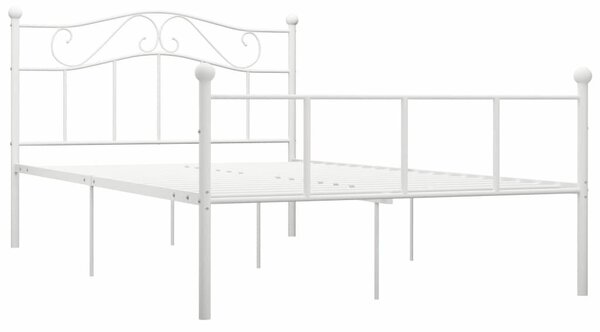 VidaXL Fehér Fém Ágykeret - 120x200 cm
