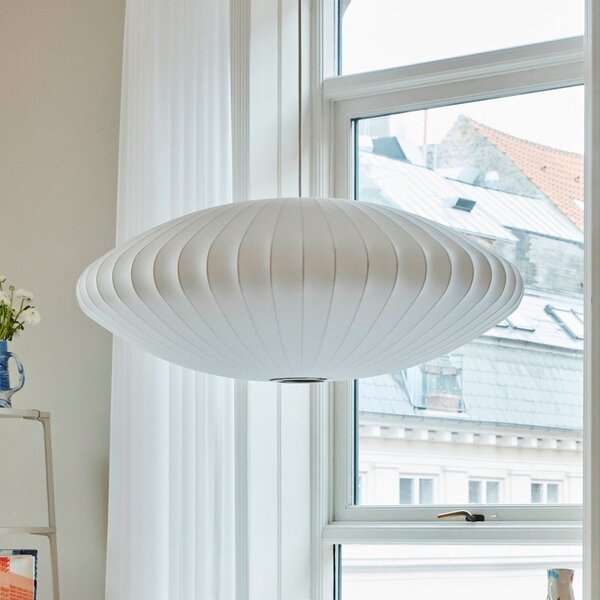 Függőlámpa HAY, Nelson Saucer Bubble, dimmable, Fehér, Nappali, Műanyag, Dizájn