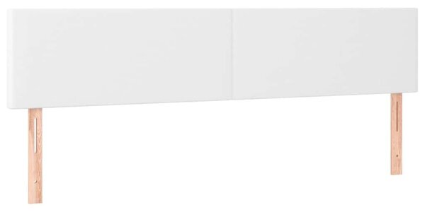 VidaXL fehér műbőr rugós ágy matraccal 200 x 200 cm