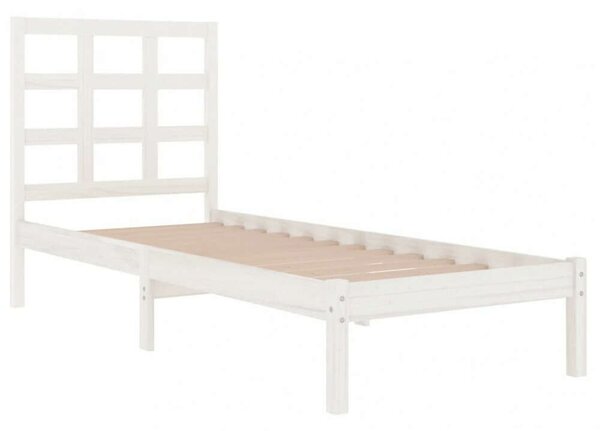 VidaXL Fehér Fenyőfa Ágykeret - 75x190 cm