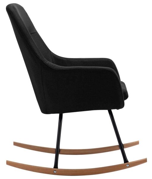 VidaXL Fekete Szövet Hintaszék - 61x89 cm