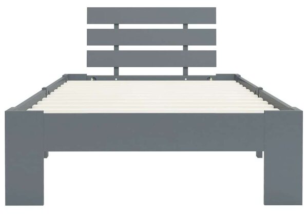 VidaXL Tömörfenyő Ágykeret - Szürke - 90x200 cm