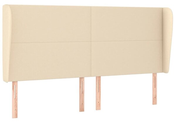 VidaXL Krémszínű Szövet Fejtámla Szárnyakkal - 163x23x118/128cm