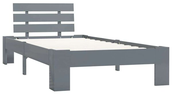 VidaXL Tömörfenyő Ágykeret - Szürke - 90x200 cm