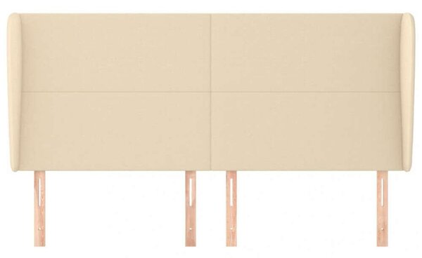 VidaXL Krémszínű Szövet Fejtámla Szárnyakkal - 163x23x118/128cm