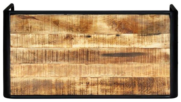 Mangófa Étkezőasztal - Ipari Stílus - 118x60x76 cm