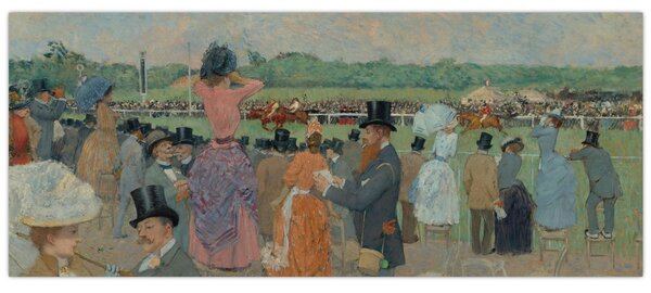 Kép - Jean-Louis Forain, The Races at Longchamp, reprodukciók (120x50 cm)