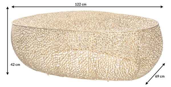 Dohányzóasztal BREGENZ 120 cm - arany