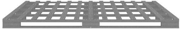 VidaXL szürke tömör fenyőfa raklapágy 120 x 200 cm