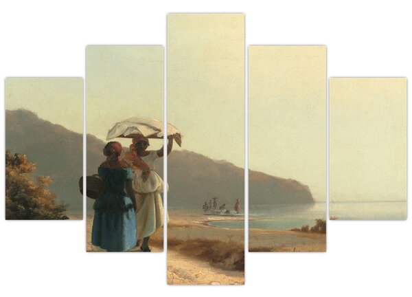 Kép - Camille Pissarro, Two Women Chatting by the Sea, St. Thomas, reprodukciók (150x105 cm)