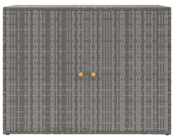 VidaXL Kerti Tárolószekrény - Polyrattan - Szürke - 100x55,5x80 cm