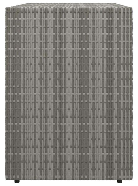 VidaXL Kerti Tárolószekrény - Polyrattan - Szürke - 100x55,5x80 cm