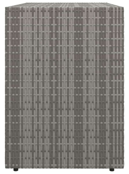 VidaXL Kerti Tárolószekrény - Polyrattan - Szürke - 100x55,5x80 cm