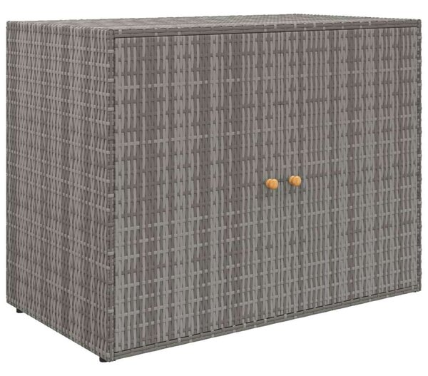 VidaXL Kerti Tárolószekrény - Polyrattan - Szürke - 100x55,5x80 cm