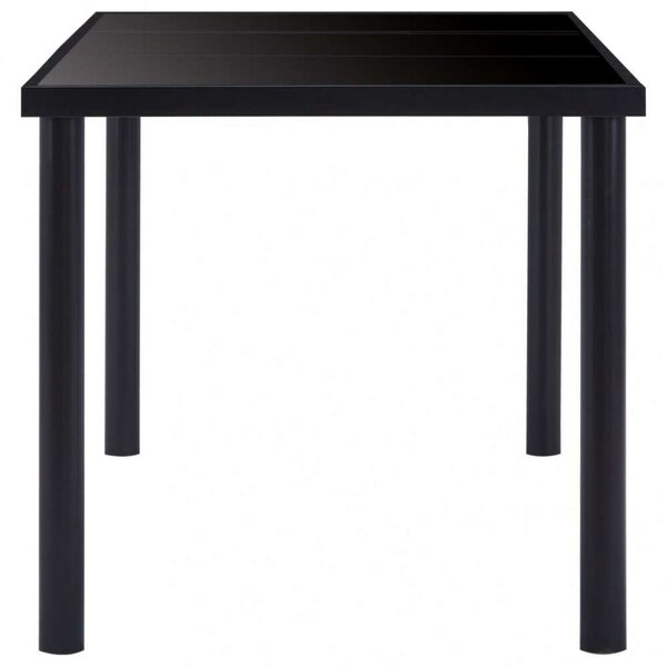 VidaXL Fekete Üveg Étkezőasztal - 200x100 cm