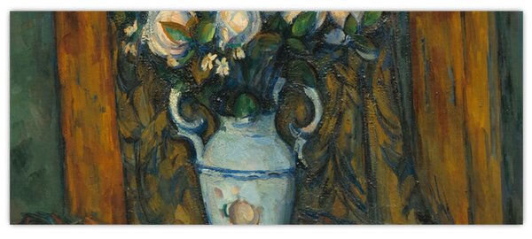 Kép - Paul Cézanne, Vase of Flowers, reprodukciók (120x50 cm)