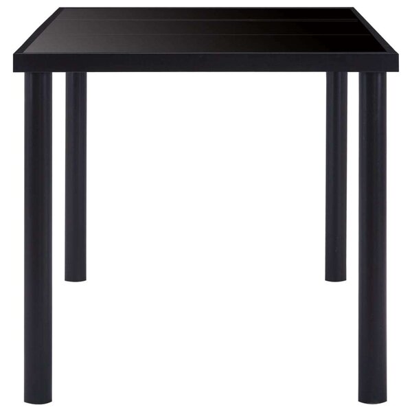 VidaXL Fekete Üveg Étkezőasztal - 200x100 cm
