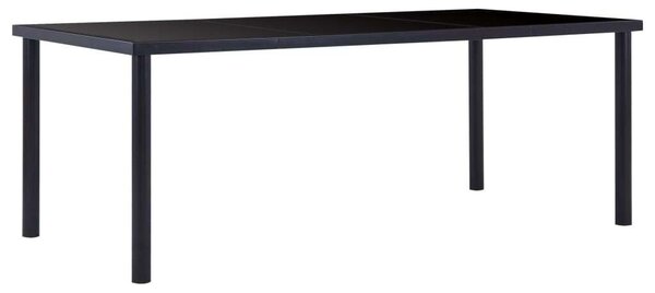 VidaXL Fekete Üveg Étkezőasztal - 200x100 cm