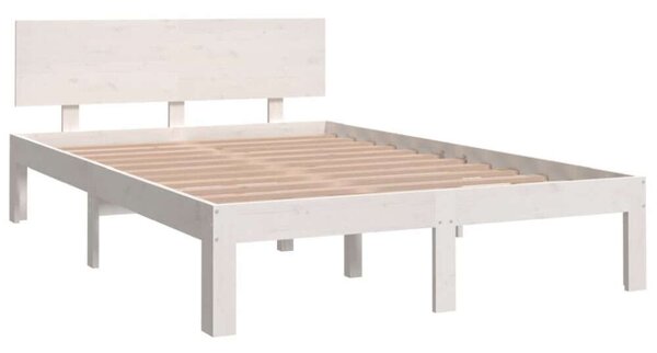 VidaXL fehér tömör fa ágykeret 120 x 190 cm (4FT Small Double)