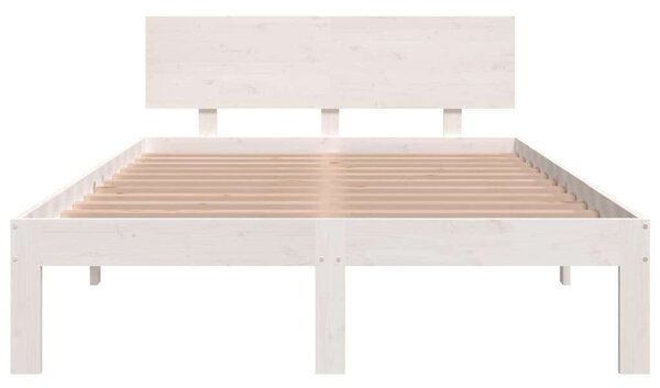 VidaXL fehér tömör fa ágykeret 120 x 190 cm (4FT Small Double)