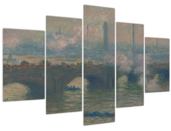 Kép - Claude Monet, Waterloo Bridge, Gray Day, reprodukciók (150x105 cm)