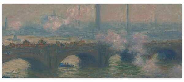 Kép - Claude Monet, Waterloo Bridge, Gray Day, reprodukciók (120x50 cm)