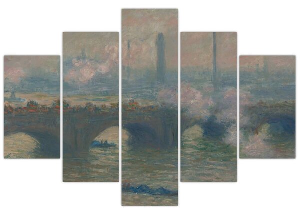 Kép - Claude Monet, Waterloo Bridge, Gray Day, reprodukciók (150x105 cm)