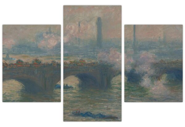 Kép - Claude Monet, Waterloo Bridge, Gray Day, reprodukciók (90x60 cm)