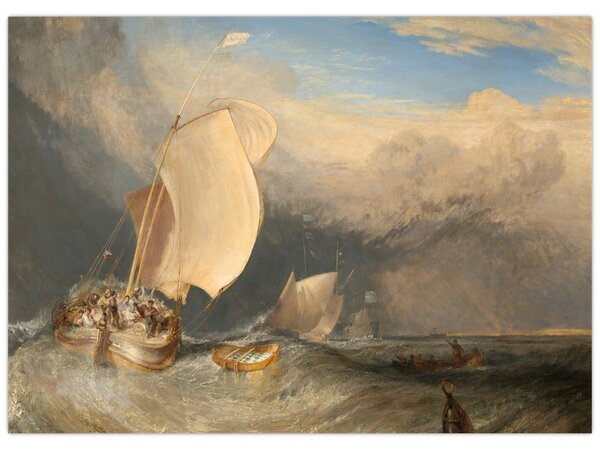 Kép - William Turner, Fishing Boats with Hucksters Bargaining for Fish, reprodukciók (70x50 cm)