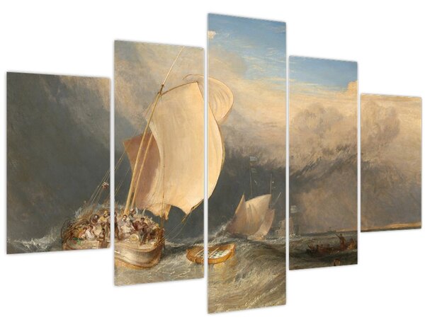 Kép - William Turner, Fishing Boats with Hucksters Bargaining for Fish, reprodukciók (150x105 cm)