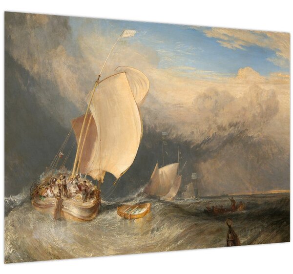 Kép - William Turner, Fishing Boats with Hucksters Bargaining for Fish, reprodukciók (70x50 cm)