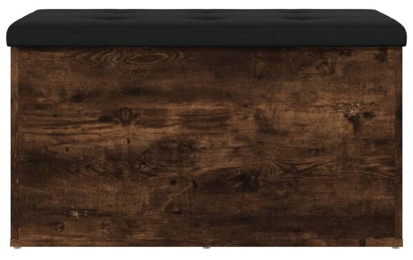 Füstös tölgy színű szerelt fa tárolópad 82 x 42 x 45 cm