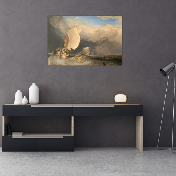 Kép - William Turner, Fishing Boats with Hucksters Bargaining for Fish, reprodukciók (90x60 cm)