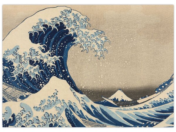 Kép - Katsushika Hokusai, Under the Wave off Kanagawa, reprodukciók (70x50 cm)