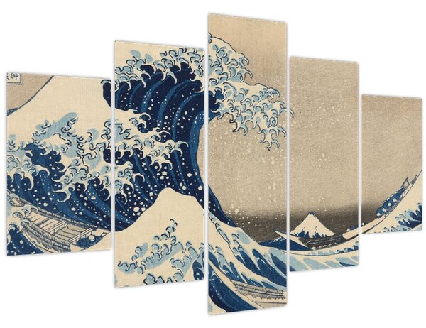 Kép - Katsushika Hokusai, Under the Wave off Kanagawa, reprodukciók (150x105 cm)