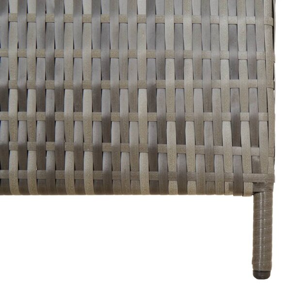 Szürke 5-paneles polyrattan térelválasztó