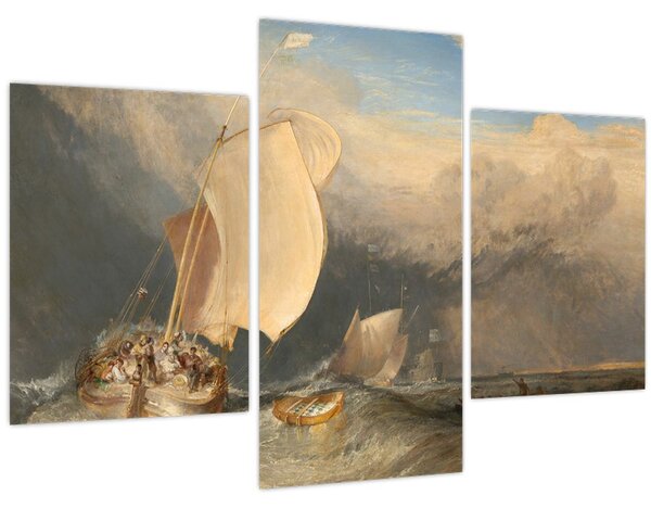 Kép - William Turner, Fishing Boats with Hucksters Bargaining for Fish, reprodukciók (90x60 cm)