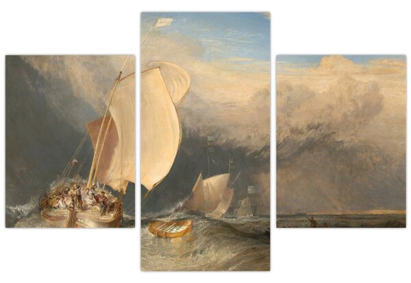 Kép - William Turner, Fishing Boats with Hucksters Bargaining for Fish, reprodukciók (90x60 cm)