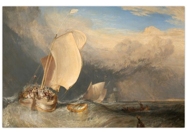 Kép - William Turner, Fishing Boats with Hucksters Bargaining for Fish, reprodukciók (90x60 cm)