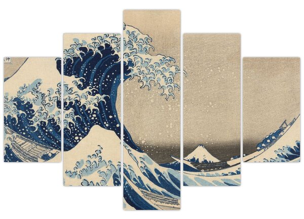 Kép - Katsushika Hokusai, Under the Wave off Kanagawa, reprodukciók (150x105 cm)
