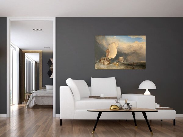 Kép - William Turner, Fishing Boats with Hucksters Bargaining for Fish, reprodukciók (90x60 cm)