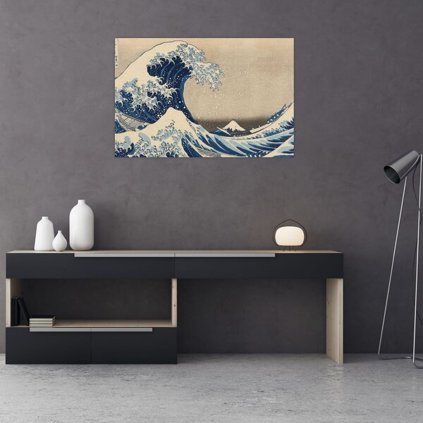Kép - Katsushika Hokusai, Under the Wave off Kanagawa, reprodukciók (90x60 cm)